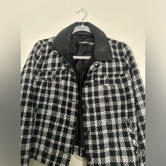 Karl Lagerfeld Black and White Checkered Jacket - Picture 3 of 8